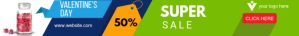 leaderboard valentine day sale banner template
