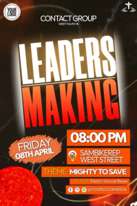 Leaders Making Youth Revival Night Plakat template