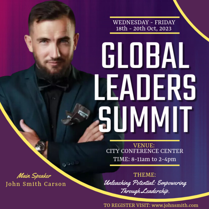 LEADERS SUMMIT CONFERENCE CORPORATE FLYER Template | PosterMyWall
