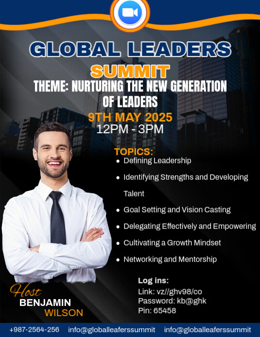 Leaders Summit Flyer Ad template