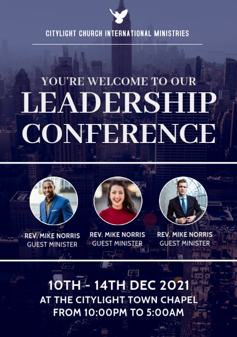 Committee Poster leadership conference poster design Template | PosterMyWall