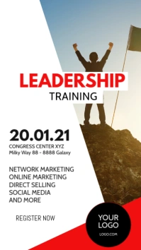 Leadership Flyer Workshop Training Education Instagram Story template