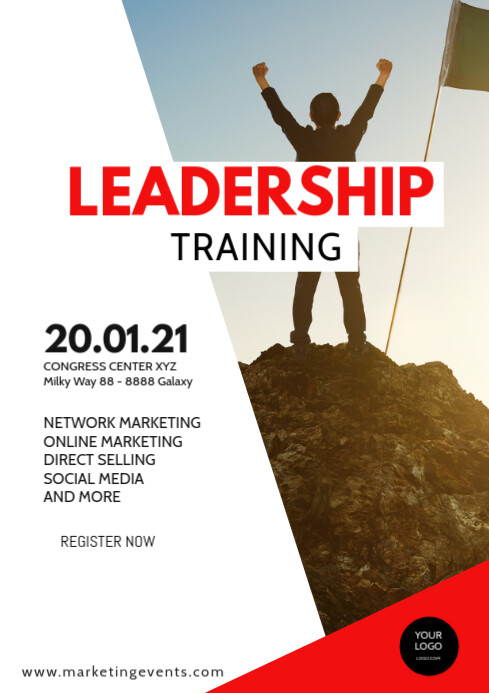 Brosur Pelatihan Pelatihan Selebaran Kepemimpinan Templat