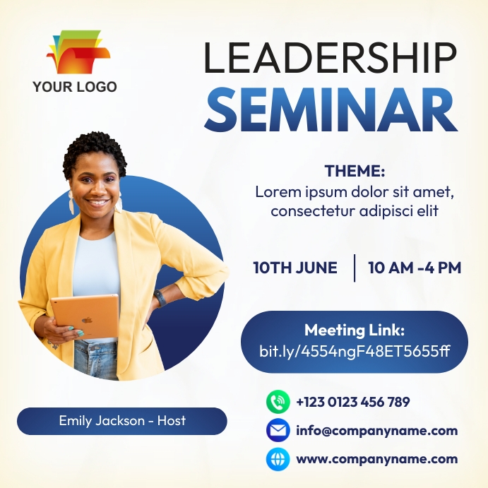 Leadership seminar flyer Template | PosterMyWall