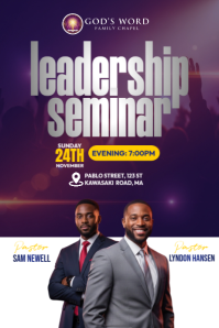 Leadership Seminar Poster Plakat template