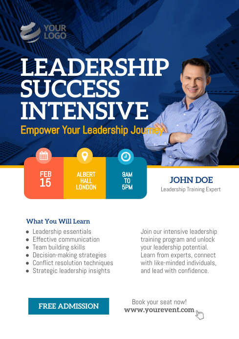 Boss Program Flyer Leadership Success Intensive flyer template | PosterMyWall