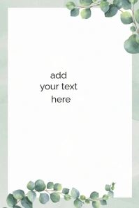Leaf Page Border A3 Poster template