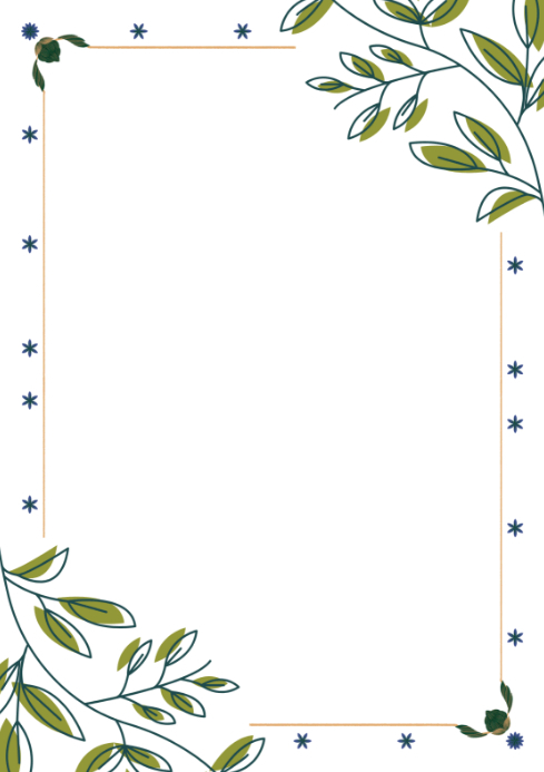 White Floral Border A4 Template | PosterMyWall
