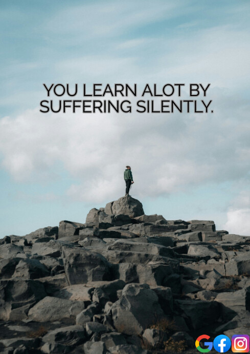 LEARN AND SILENTLY QUOTE TEMPLATE A4