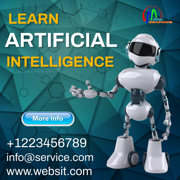 learn artificial intelligence Instagram Post template