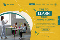 Arancione Learn at School poster template Poster