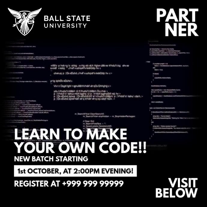 Coding Course Promotion Copy of Learn Coding Course Promo Template | PosterMyWall