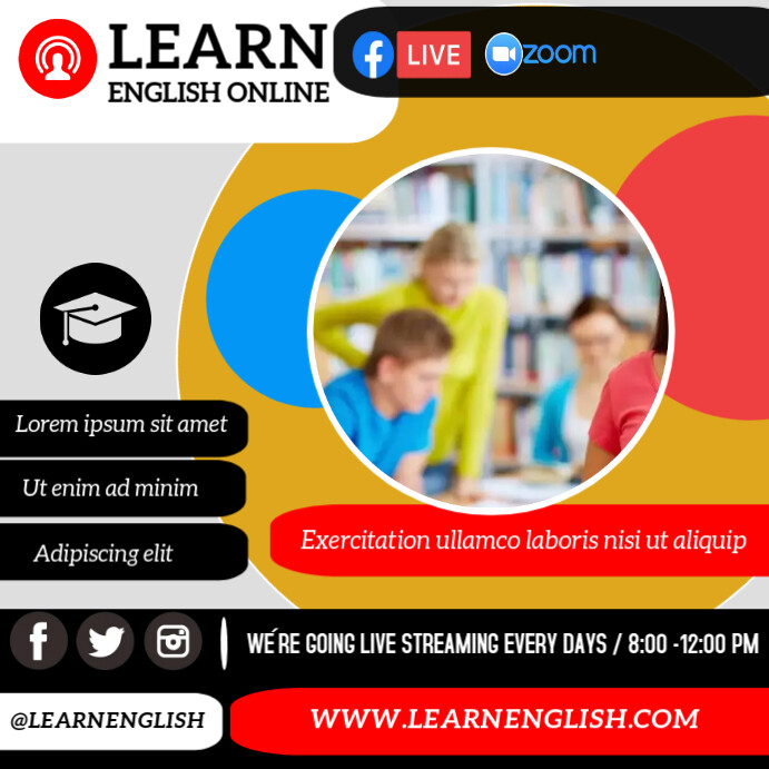LEARN ENGLISH Template | PosterMyWall