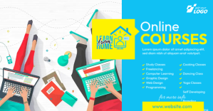 Blau Online Courses Promotion Facebook Shared Image Template