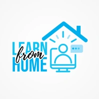 Learn From Home Logotyp template