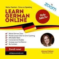 Learn German Online Instagram Template