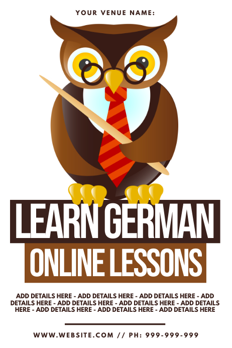Copy of Learn German Online Poster | PosterMyWall