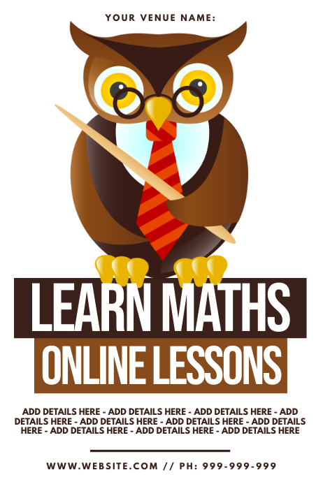 Learn Maths Online Poster Template PosterMyWall Learn maths online poster template postermywall