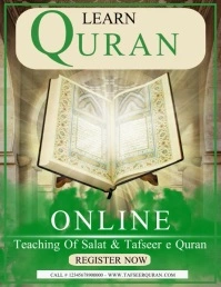 Learn online Quran Learning Flyer template