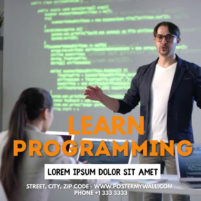 Copy of Learn Programming Lesson | PosterMyWall