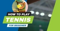 Learn Tennis Ad Template for Tennis Lessons and Learning Academies Facebook Shared Image