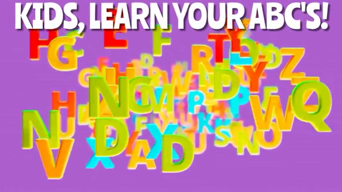 LEARN YOUR ABC'S VIDEO Template | PosterMyWall