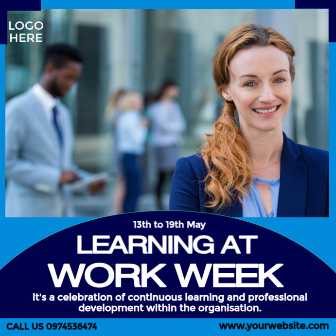 Learning at Work Week Template | PosterMyWall