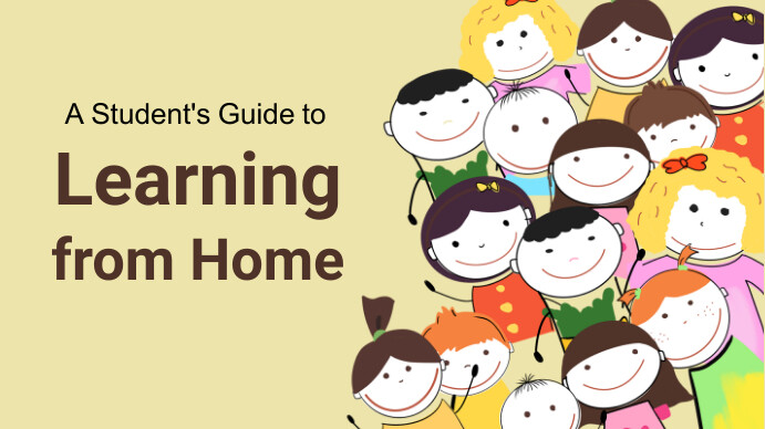 Learning from home,online learning Presentazione (16:9) template
