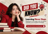 White Learning and Education Postal Template