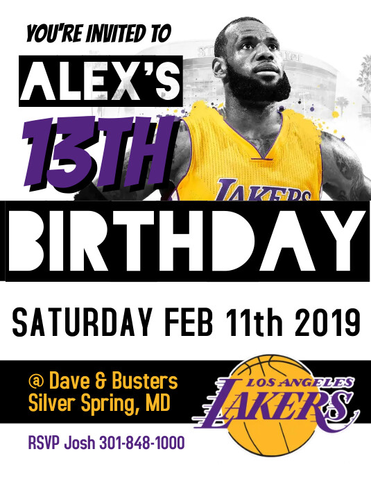 Modele Invitation Lebron James Laker Postermywall Modele Invitation Lebron James Laker Postermywall