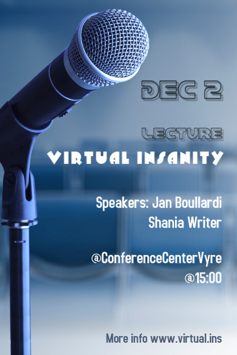 Lecture Virtual Insanity Póster template