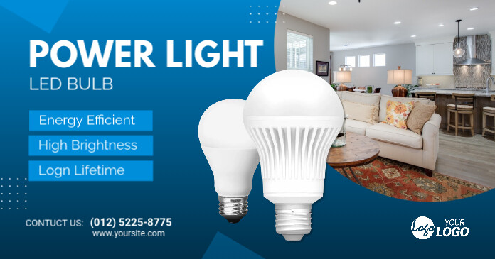 LED Bulb Banner Ad Template | PosterMyWall