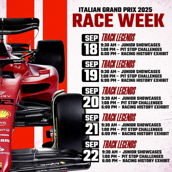 Legendary Race Week Vibes Instagram Post template