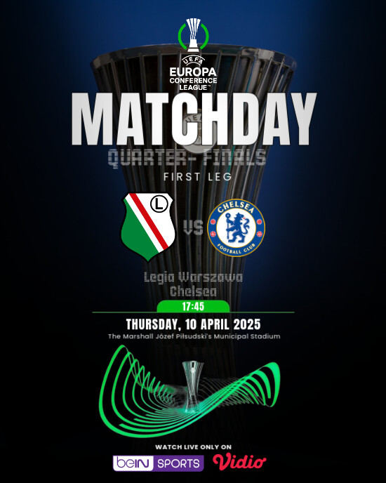 Legia Warszawa VS Chelsea Instagram Portrait template