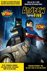 Lego - Birthday Template Póster