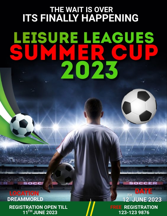 leisure leagues   summer cup flyer Ulotka (US Letter) template