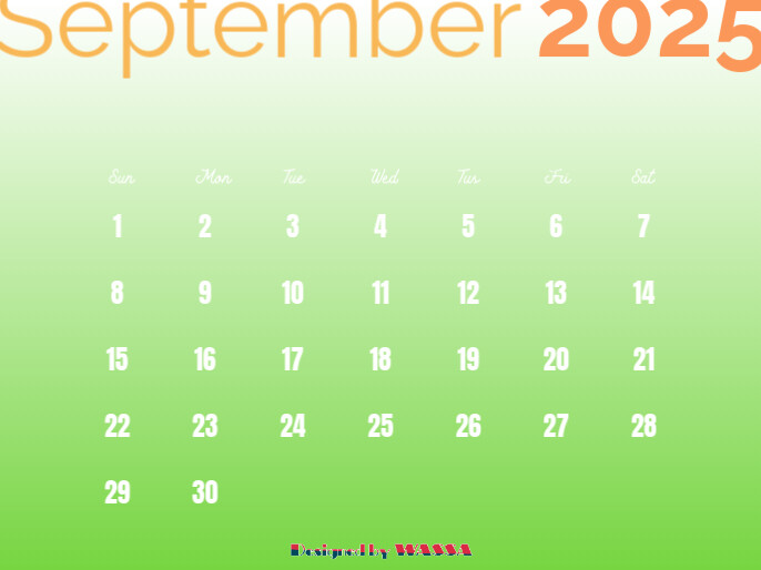 Lemon Green Joyful September Calendar 2025 Presentation Apresentação template