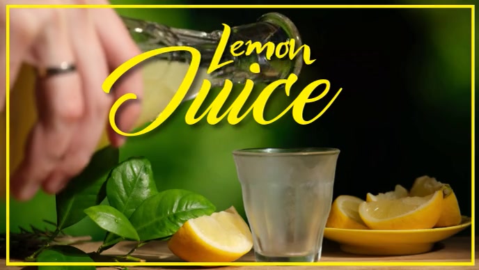 Lemon Juice YouTube Thumbnail template