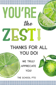 Lemon Zest Gift Tag Баннер 4' × 6' template