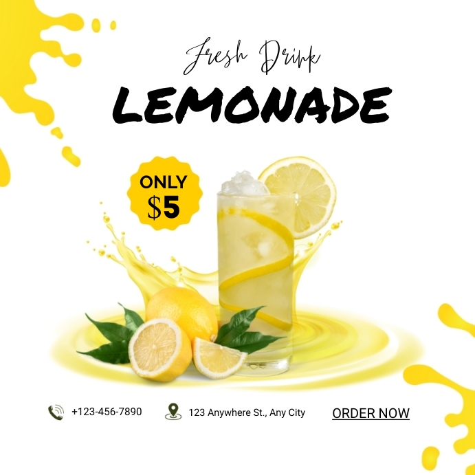 Lemonade Design Ad LEMONADE DAY Template | PosterMyWall