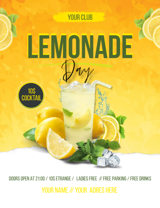 Lemonade Day Flyer Template PosterMyWall