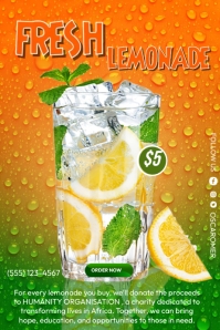 Lemonade Design Ad Lemonade Poster Ad Template | PosterMyWall