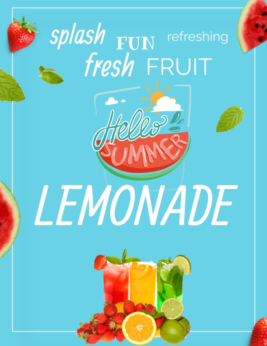 Lemonade Design Ad Lemonade Template | PosterMyWall