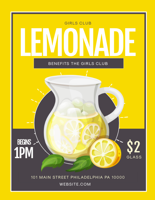 lemonade 传单(美国信函) template