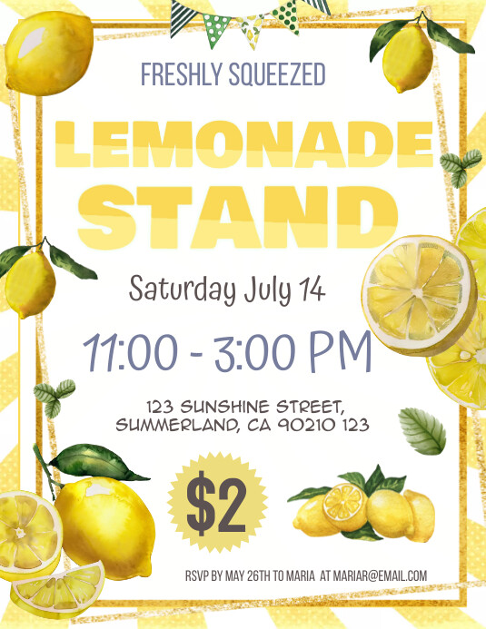 Copia De Lemonade Stand Flyer PosterMyWall Copia de lemonade stand flyer postermywall