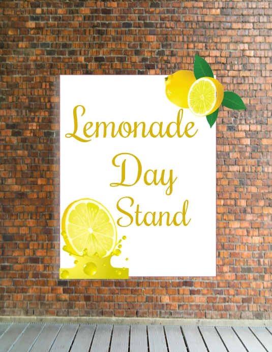 Lemonade stand flyer Ulotka (US Letter) template