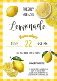 Lemonade Stand Flyer Template, A6