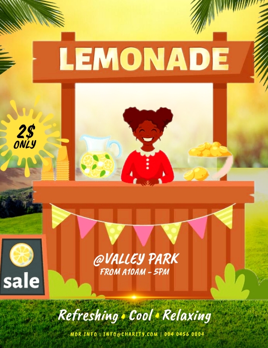 Lemonade stand flyer template PosterMyWall