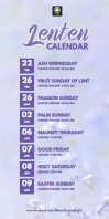Lent calendar 易拉宝 3' × 6' template