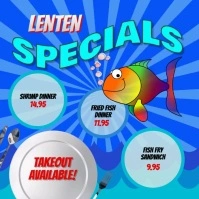 Lent Fish Fry Instagram post Template